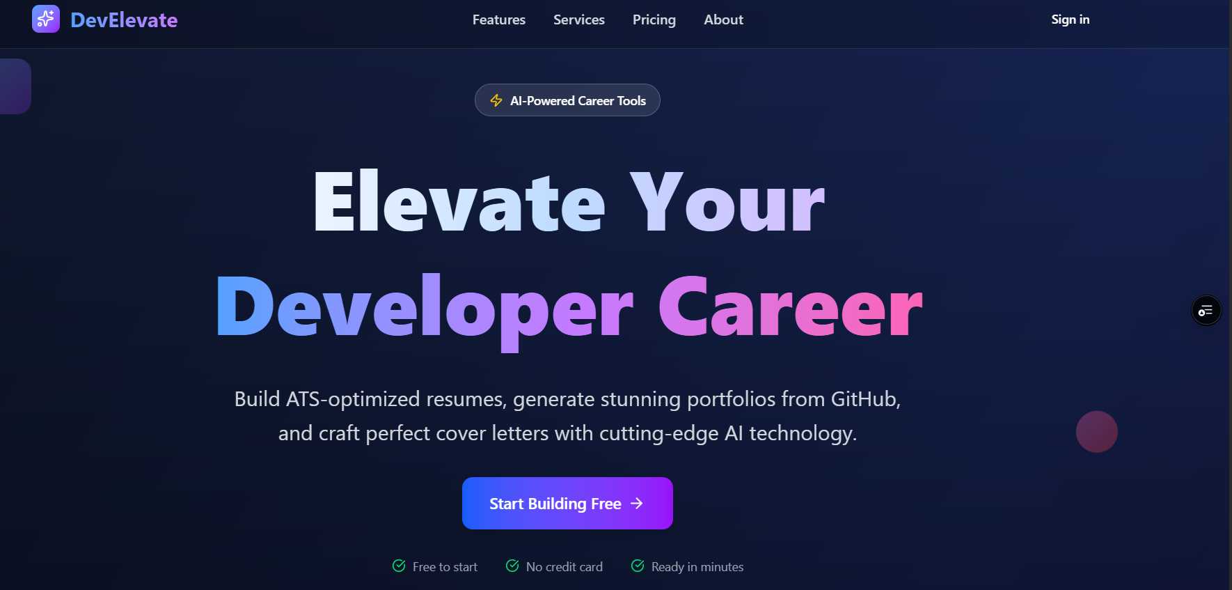 DevElevate - AI Resume & Portfolio Refiner