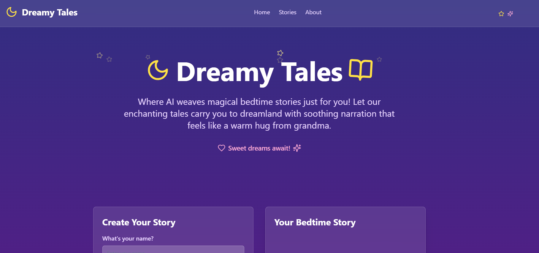 Dreamy Tales - AI Bedtime Story Generator