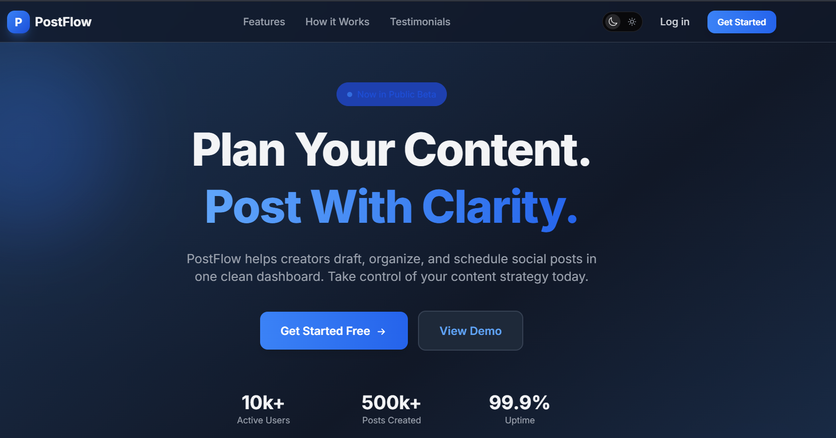 PostFlow - Social Media Content Management Platform